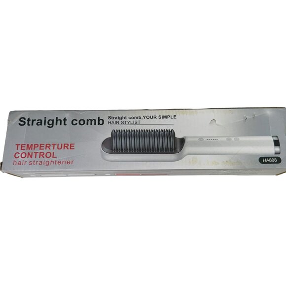 Straight Comb Temperature Control Hair Straightener Black - Picture 2 of 6